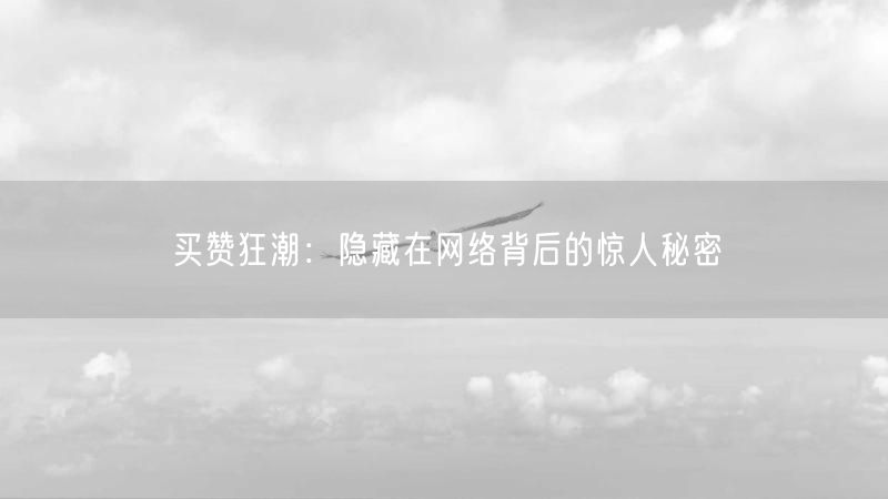 买赞狂潮：隐藏在网络背后的惊人秘密