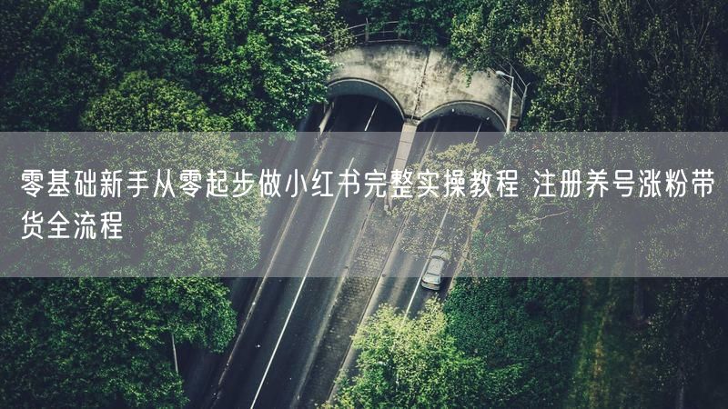 零基础新手从零起步做小红书完整实操教程 注册养号涨粉带货全流程