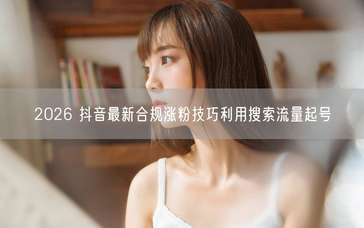 2026 抖音最新合规涨粉技巧利用搜索流量起号