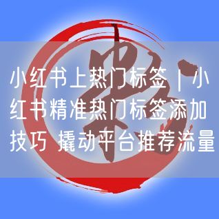 小红书上热门标签｜小红书精准热门标签添加技巧 撬动平台推荐流量